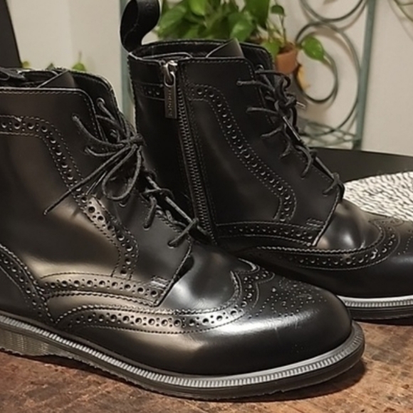 Dr. Martens Shoes - Dr. Martens Delphine Zip Wingtip Brogues